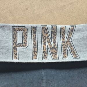 Pink victoria's secret fold over capri yoga pants